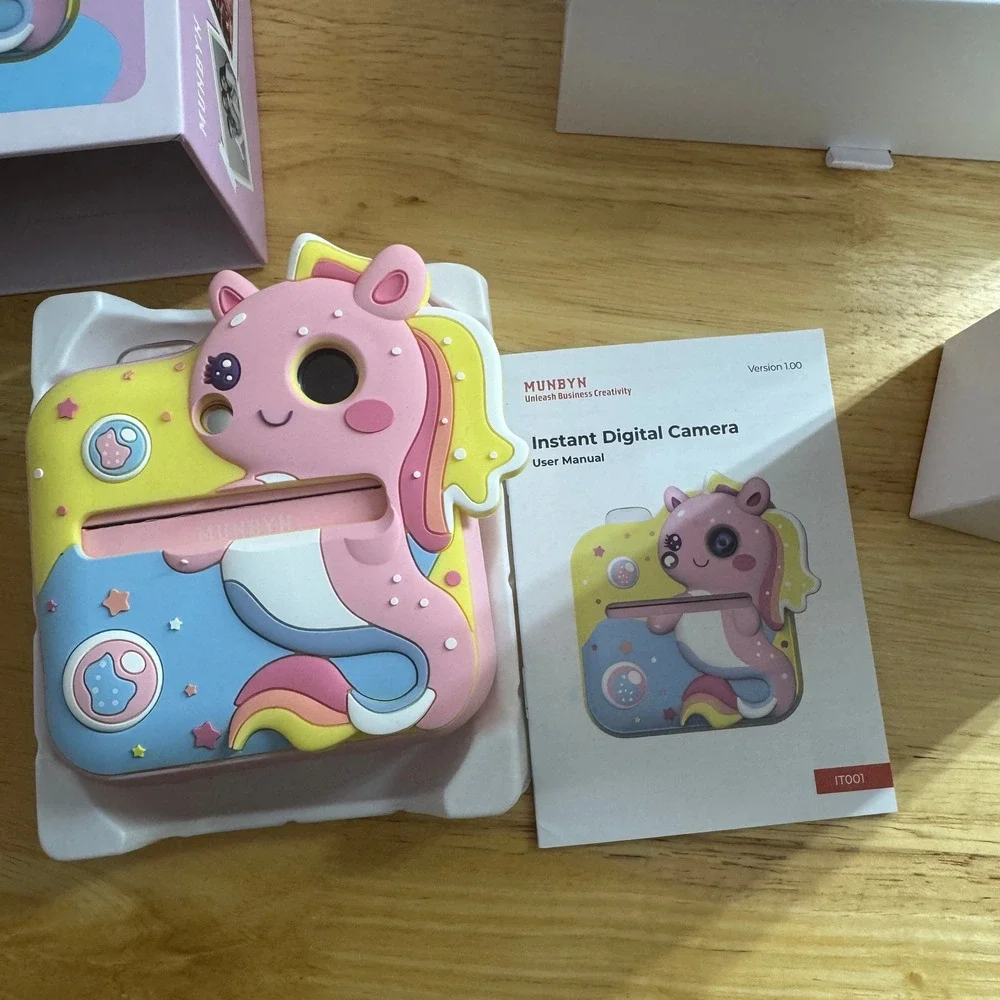 MUNBYN Kids‎ Instant Print Camera Unicorn Thermal Printing, DIY Tools, Ages 3+